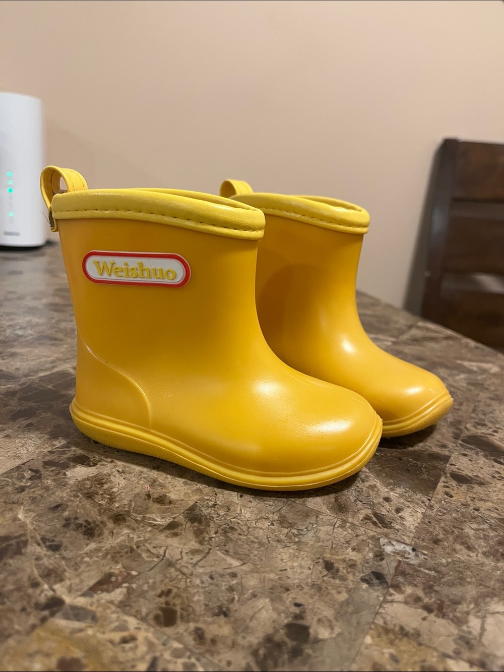 Toddler Kids Yellow Waterproof Rain Boots Size 13cm = Toddler 6